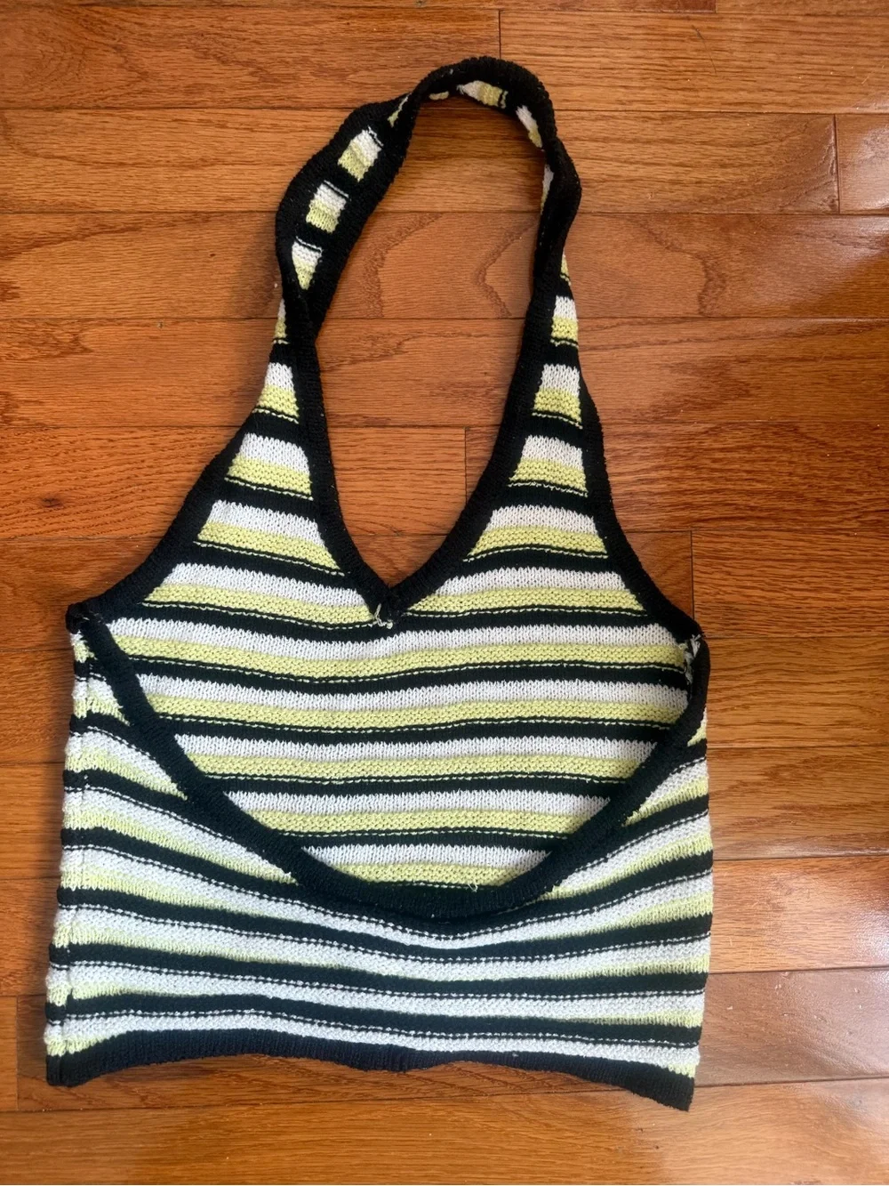 NWT Fashion Nova Striped Knit Halter Set S